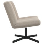 vidaXL Fauteuil d'Accent Gris Clair Tissu en Polyester Standard Pivotant