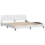 vidaXL Cadre de lit avec LED sans matelas Zadar blanc 200x200 cm