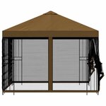 vidaXL Abri de jardin avec parois 3 x 3 m Taupe Polyester et Acier