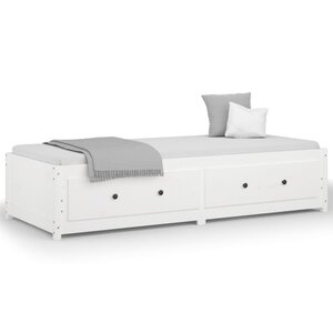 vidaXL Lit de jour sans matelas blanc 80x200 cm bois de pin massif