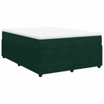 vidaXL Sommier à lattes de lit et matelas Vert foncé 140x200cm Velours