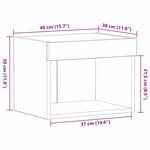 vidaXL Meuble TV Chêne noir 40 x 30 x 30 cm Bois d'ingénierie