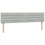 vidaXL Sommier à lattes de lit et matelas et LED gris clair 180x220cm velours