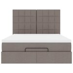 VidaXL Cadre de lit ottoman avec matelas taupe 140x190 cm tissu