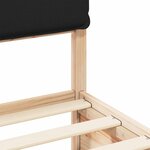 vidaXL Cadre de lit avec tête de lit rembourrée Noir 75 x 190 cm