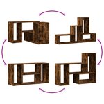 vidaXL Meubles TV 2 Pièces chêne fumé 75x30x50 cm bois d'ingénierie