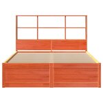 vidaXL Cadre de lit sans matelas cire marron 160x200cm bois pin massif