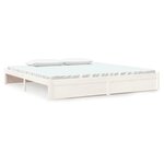 vidaXL Cadre de lit sans matelas blanc bois massif 200x200 cm
