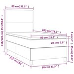 vidaXL Sommier à lattes de lit avec matelas Cappuccino 80x200 cm