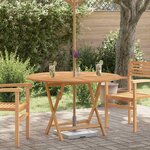 vidaXL Table pliable de jardin Ø 110x75 cm bois massif de teck