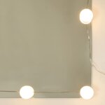 vidaXL Ensemble de coiffeuse avec LED Blanc brillant Bois d'ingénierie