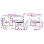 vidaXL Ensemble de canapés d'extérieur 6 pc