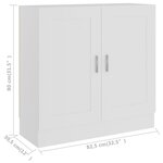 vidaXL Bibliothèque Blanc 82 5x30 5x80 cm Bois d'ingénierie