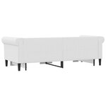 vidaXL Lit de jour avec lit gigogne blanc 90x200 cm similicuir