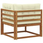vidaXL Canapé d'angle extérieur Bois d'Acacia Massif Naturel