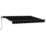 vidaXL Auvent Rétractable Noir 350 x 200 cm Polyester et Aluminium