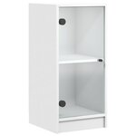 vidaXL Armoire latérale avec portes en verre blanc 35x37x75 5 cm