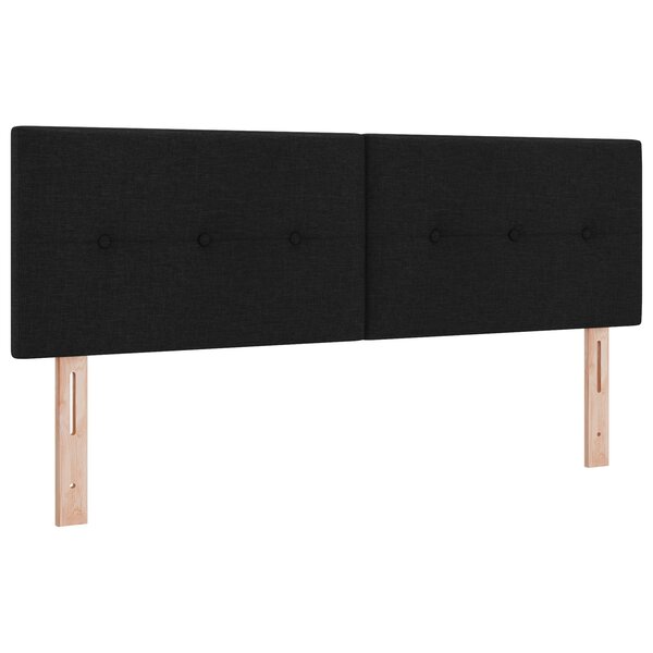Cabezal LED vidaXL con botoneo capitoné Noir de 80 cm en tissu