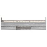 vidaXL Cadre de lit sans matelas sonoma gris 90x190 cm