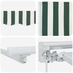vidaXL Cadre de store manuel avec LEDs Vert et blanc 3 5 x 2 5 m