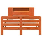 vidaXL Cadre de lit sans matelas cire marron 135x190cm bois pin massif