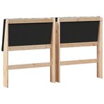 vidaXL Tête de lit capitonnée Noir 160 cm Pin massif