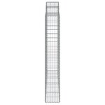 vidaXL Paniers à gabions arqués 10 Pièces 200x50x180/200 cm Fer galvanisé