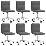 vidaXL Chaises à manger lot de 6 gris similicuir