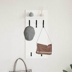 vidaXL Porte-manteau mural Blanc 90 x 40 x 10 cm Bois d'ingénierie
