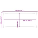 vidaXL Voile d'ombre Jaune et blanc 4 5 x 2 m 100   polyester Oxford