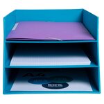 Corbeille À Courrier Combo 3 Niveaux Carton Teksto - Couleurs Assorties - X 4 - Exacompta