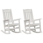 Chaises Berçantes vidaXL 2 Pièces Blanches 70x92x107.5 cm HDPE