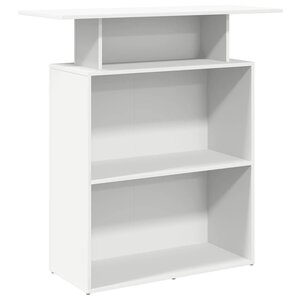 vidaXL Bureau de réception Blanc 100x40x104 cm Bois d'ingénierie