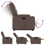 vidaXL Fauteuil inclinable électrique marron similicuir