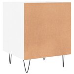 vidaXL Tables de chevet 2 Pièces blanc brillant 40x40x50 cm