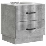 vidaXL Cabinet de chevet avec tiroir Gris béton 43 x 34 5 x 44 5 cm