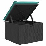 vidaXL Salon de jardin avec coussins 2 Pièces noir résine tressée acacia