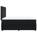 vidaXL Sommier à lattes de lit avec matelas Noir 140x200 cm Velours