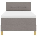 vidaXL Lit à ressort avec matelas et LED taupe 80x200 cm en tissu
