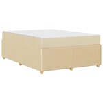vidaXL Cadre de lit avec matelas avec matelas Crème 160 x 200 cm tissu