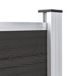 vidaXL Panneau de clôture WPC 180x105 cm Noir