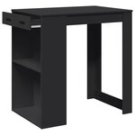 vidaXL Table de bar noir 102x70x103 5 cm bois d'ingénierie