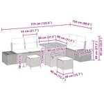 vidaXL Ensemble de canapé de jardin 9 Pièces Beige Poly rotin