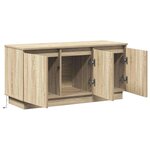 vidaXL Meuble TV avec LED Chêne sonoma 100 x 38 x 49 cm