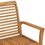 vidaXL Banc de jardin avec coussin blanc crème 112 cm Bois de teck