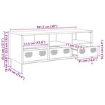 vidaXL Meuble TV anthracite 101 5x39x43 5 cm acier laminé à froid