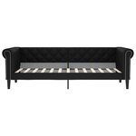 vidaXL Lit de jour avec matelas noir 90x200 cm similicuir