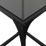 vidaXL Tables basses avec dessus en verre noir 2 Pièces 30x30x40 cm acier