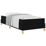 vidaXL Lit à ressorts avec matelas Noir 100 x 200 cm tissu