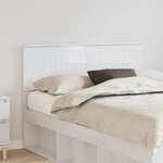 vidaXL Tête de lit Blanc Brillant 135 cm Bois d'ingénierie
